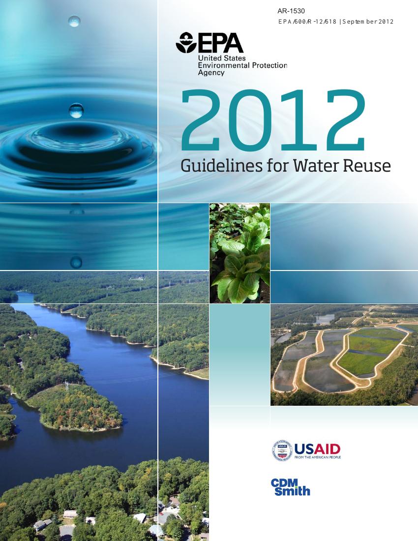 Cover of the 2012 Guidelines for Water Reuse, published by EPA with USAID and CDM Smith